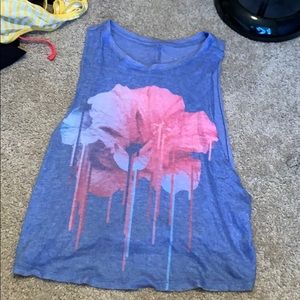 Blue muscle tee